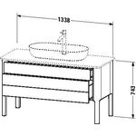 Duravit Waschtischunterbau LUV 743x1388x570mm lichtblau seidenmatt