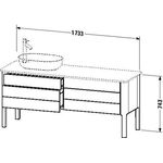 Duravit Waschtischunterbau LUV 743x1783x570mm Be re Steingr seidenmatt