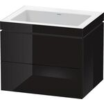 Duravit Waschtischunterbau L-CUBE m WT Vero Air 500x600x480mm o HL sw hgl
