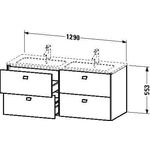 Duravit Waschtischunterbau BRIOSO 553x1290x479mm Gri Frontfarbe betongr ma