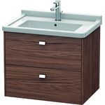 Duravit Waschtischunterbau BRIOSO Griffe chr 563x670x469mm nussbaum dunkel