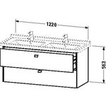 Duravit Waschtischunterbau BRIOSO Griffe Frontfarbe 563x1220x469mm grap ma