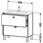 Duravit WT-Unterbau BRIOSO COMPACT Griffe Frontfarbe 683x820x389mm grap ma