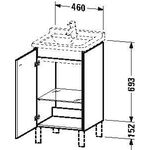 Duravit Waschtischunterbau BRIOSO 693x460x445mm G. Frontfarbe TA li bet-gr