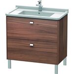 Duravit WT-Unterbau BRIOSO COMPACT Griffe chr 693x820x469mm nussbaum natur