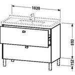 Duravit WT-Unterbau BRIOSO COMPACT Griffe Frontfarbe 693x1020x469mm grap ma