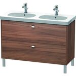 Duravit Waschtischunterbau BRIOSO Griffe chr 693x1170x469mm nussbaum natur