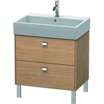 Duravit Waschtischunterbau BRIOSO Griffe chr 570x684x459mm europ. eiche