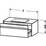 Duravit Waschtischunterbau KETHO 550x800x426mm betongrau matt