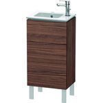 Duravit Waschtischunterbau L-CUBE 294x420x704mm Ans links nussbaum dunkel