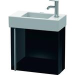 Duravit Waschtischunterbau VERO AIR 436x484x211mm Ans re schwarz hochglanz