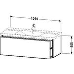 Duravit Waschtischunterbau XSQUARE 405x1210x473mm weiß hochglanz