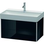 Duravit Waschtischunterbau XSQUARE 397x784x460mm schwarz hochglanz