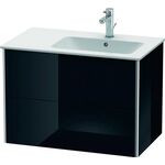 Duravit Waschtischunterbau XSQUARE 560x810x478mm Be re schwarz hochglanz