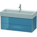 Duravit Waschtischunterbau XSQUARE 397x984x460mm stone blue hochglanz