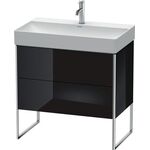 Duravit Waschtischunterbau XSQUARE 731x784x460mm schwarz hochglanz