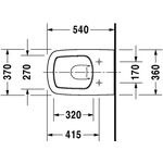 Duravit Wand-WC DURASTYLE tief, 370x540mm weiß