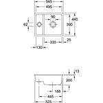 Subway XU Spüle 545 x 440 mm Timber Cera micplus