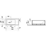 Laufen Badewanne KARTELL 1700x860mm E li m LED-B. i Überlaufsp we