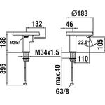 Laufen Einhand-Waschtischmischer KARTELL m Deko-Disc transp. o Ablaufventil chro