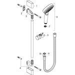 HG Brauseset CROMETTA 1JET Unica´ Croma Bsta 90cm EcoS 9 l/m we/chr