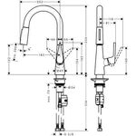 HG Einhebel-Spültischmischer 160 TALIS S DN 15, mit Ausziehbrause Edelstahl-Opti