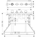 Grundkörper AXOR DN 15 f 4L Fliesenrandarm mit Thermostat