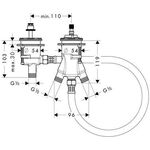Grundkörper AXOR DN 15 f 2-L Wannenrandarm mit Thermostat