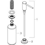 Spülmittelspender AXOR UNO Einbauversion Edelstahl-Optik