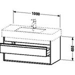 Duravit Waschtischunterbau KETHO 455x1000x480mm weiß hochglanz