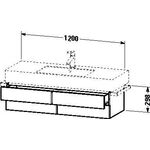 Duravit Waschtischunterbau VERO 446x1200x298mm weiß matt