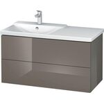 Duravit Waschtischunterbau L-CUBE 1020x481x555mm flannel grey hochglanz