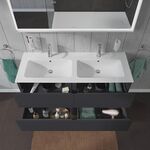 Duravit Waschtischunterbau L-CUBE 1290x481x550mm graphit matt