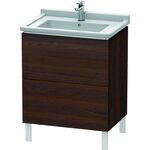 Duravit Waschtischunterbau L-CUBE 469x670x712mm nussbaum gebürstet