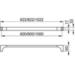 Keuco Badetuchhalter EDITION 11 800mm Nickel gebürstet
