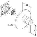 Kludi Brause-Einhandmischer BOZZ UP ma-sw