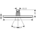 HG Kopfbrause RAINDANCE S 240 1jet P DN 15 mattschwarz