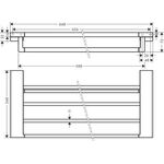 HG Handtuchablage AddStoris mit Handtuchhalter, 648mm chrom