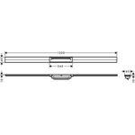 HG Duschrinne RainDrain Flex kürzbar, freie Montage 1200mm mattweiß