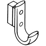 Hewi Garderobenhaken SERIE 477 72mm hoch, mit Distanzstück umbra