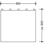 Hewi Duschspritzschutzvorhang SERIE 801 um/sa squares schw entflbar 100 % Trevir