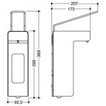 HEWI Desinfektions- und Seifenspender, 1000ml, Edelstahl weiß pulverlackiert