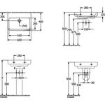 V&B Waschtisch O.NOVO 600x460mm o HL m ÜL we AntiBac C+