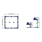 V&B Montagerahmen für Duschwannen bis 1000x1000