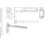 V&B Klappgriff ViCare Design verchr, mit weicher Auflage 650mm