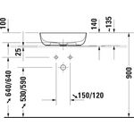 Duravit Aufsatzbecken LUV o ÜL HLB 500x350mm ohne Hahnloch weiß