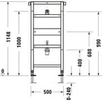 Duravit Urinal-Element DURASYSTEM 500x1148mm, Standard, Trockenbau
