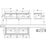 V&B Waschtischunterschrank LEGATO 1600x380x500mm Glossy White