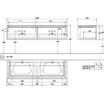 V&B Waschtischunterschrank LEGATO 1600x380x500mm Glossy White