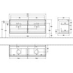 V&B Waschtischunterschrank FINION 1600x603x501mm AP Gl wh ma gls wh lacq.